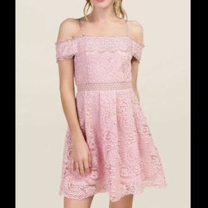 ✯ Francesca’s Pink Lace Dress ✯